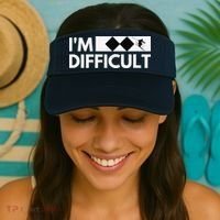 I'm Difficult Ski Funny Skier Snowboard Skiing Visor thumb 2