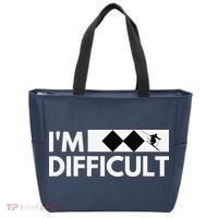 I'm Difficult Ski Funny Skier Snowboard Skiing Tote Bag thumb 0
