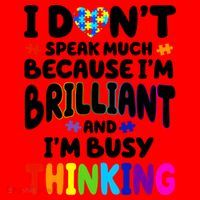 I Don't Speak Much Because I'm Brilliant And Busy Autism Awareness Santa Hat thumb 1