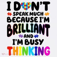 I Don't Speak Much Because I'm Brilliant And Busy Autism Awareness Women's Tank Top thumb 5