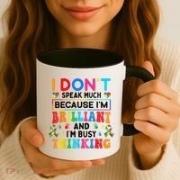 I Dont Speak Much Brilliant Autism Non Verbal Autistic Coffee Mug thumb 3