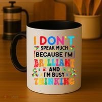 I Dont Speak Much Brilliant Autism Non Verbal Autistic Coffee Mug thumb 4