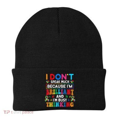 I Dont Speak Much Brilliant Autism Non Verbal Autistic Beanie