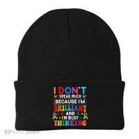 I Dont Speak Much Brilliant Autism Non Verbal Autistic Beanie thumb 0