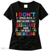 I Dont Speak Much Brilliant Autism Non Verbal Autistic Women's T-Shirt thumb 0