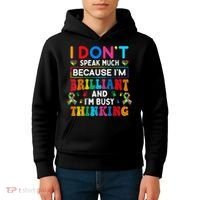 I Dont Speak Much Brilliant Autism Non Verbal Autistic Kids Hoodie thumb 4
