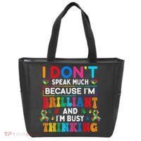 I Dont Speak Much Brilliant Autism Non Verbal Autistic Tote Bag thumb 0