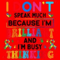 I Dont Speak Much Brilliant Autism Non Verbal Autistic Santa Hat thumb 1