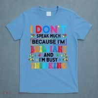 I Dont Speak Much Brilliant Autism Non Verbal Autistic T-Shirt thumb 4