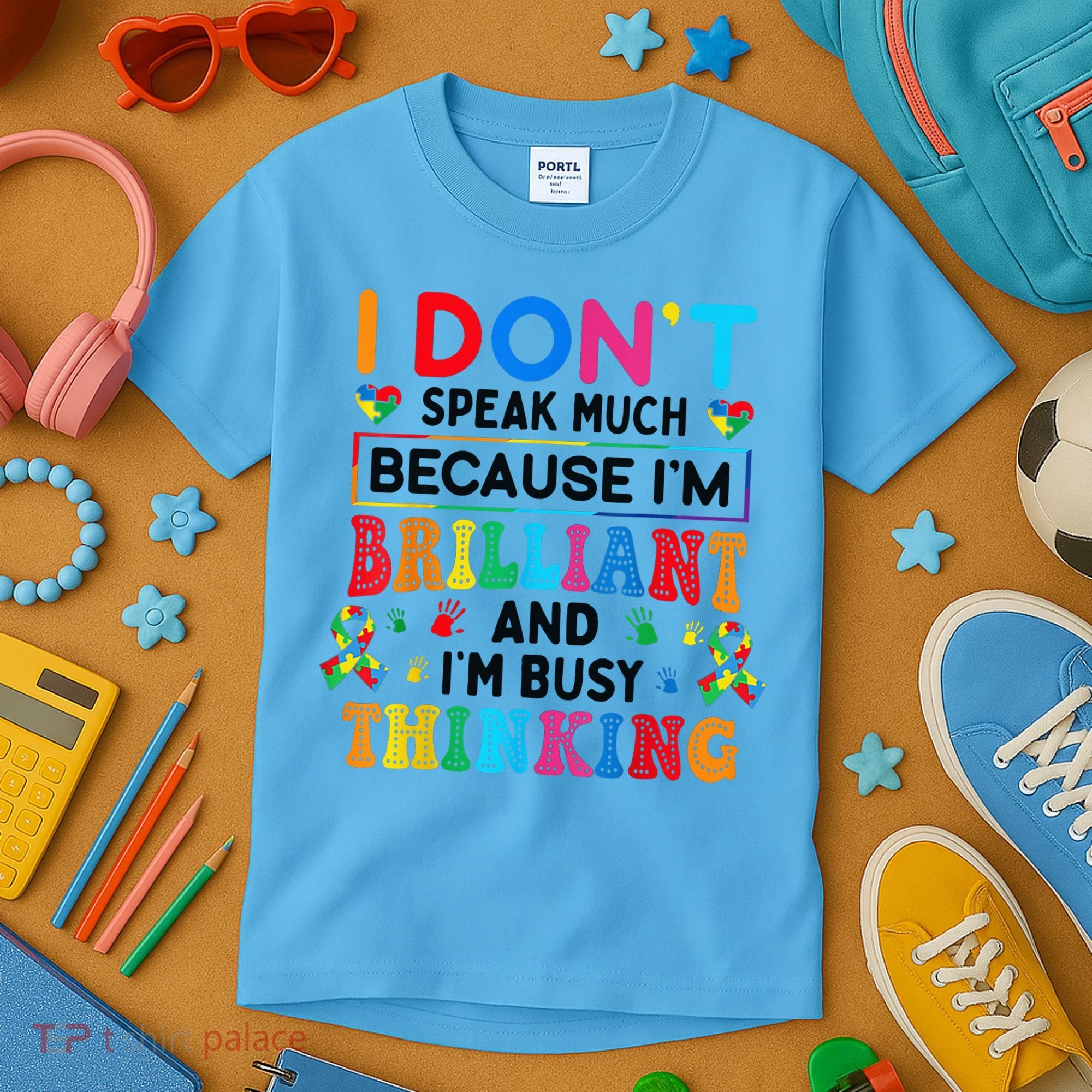 I Dont Speak Much Brilliant Autism Non Verbal Autistic Kids T-Shirt