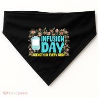 Infusion Day Spoonie Chronic Illness Awareness Support Gift USA-Made Doggie Bandana thumb 0