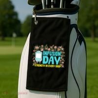 Infusion Day Spoonie Chronic Illness Awareness Support Gift Golf Towel thumb 2