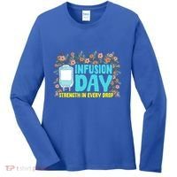 Infusion Day Spoonie Chronic Illness Awareness Support Gift Women's Long Sleeve Shirt thumb 0