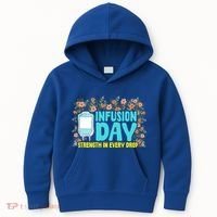 Infusion Day Spoonie Chronic Illness Awareness Support Gift Kids Hoodie thumb 0