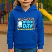 Infusion Day Spoonie Chronic Illness Awareness Support Gift Kids Hoodie thumb 3