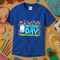 Infusion Day Spoonie Chronic Illness Awareness Support Gift Kids T-Shirt thumb 3