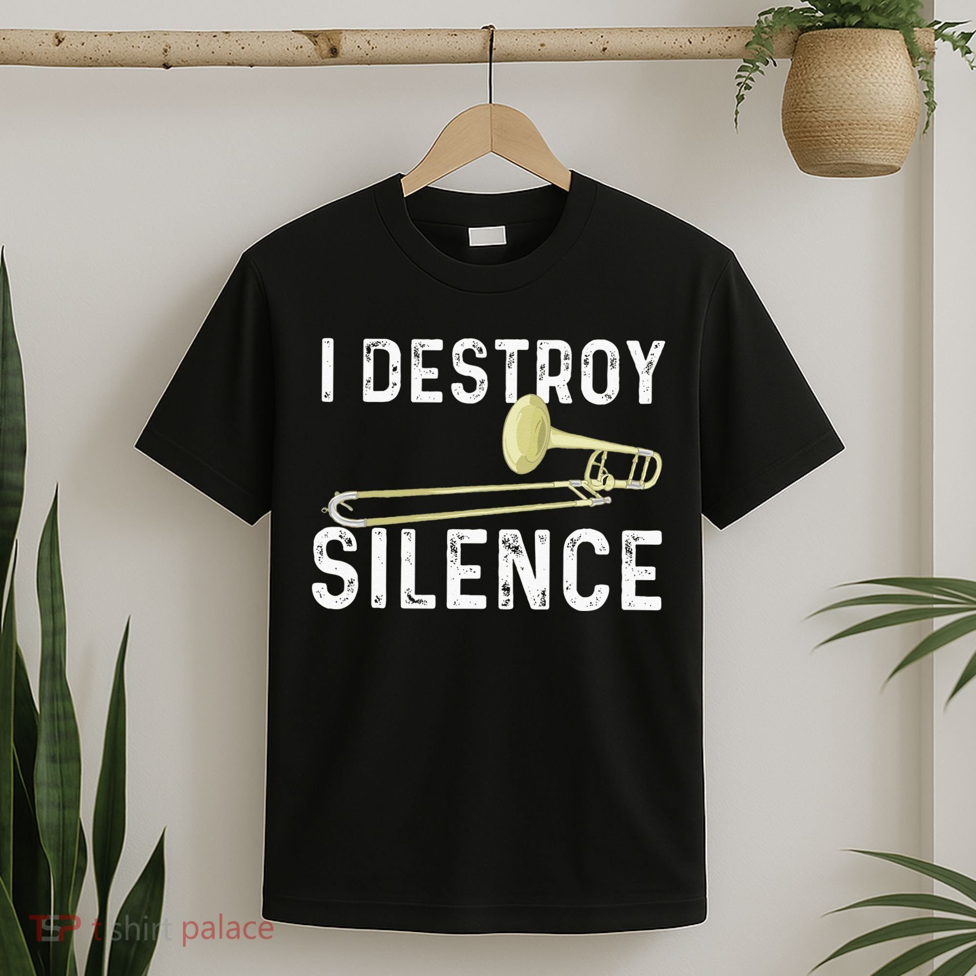 I Destroy Silence Trombonist Trombone Player Marching Band T-Shirt