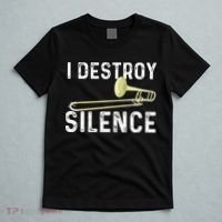 I Destroy Silence Trombonist Trombone Player Marching Band T-Shirt thumb 5