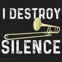 I Destroy Silence Trombonist Trombone Player Marching Band Beanie thumb 2
