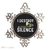 I Destroy Silence Trombonist Trombone Player Marching Band Ornament thumb 0