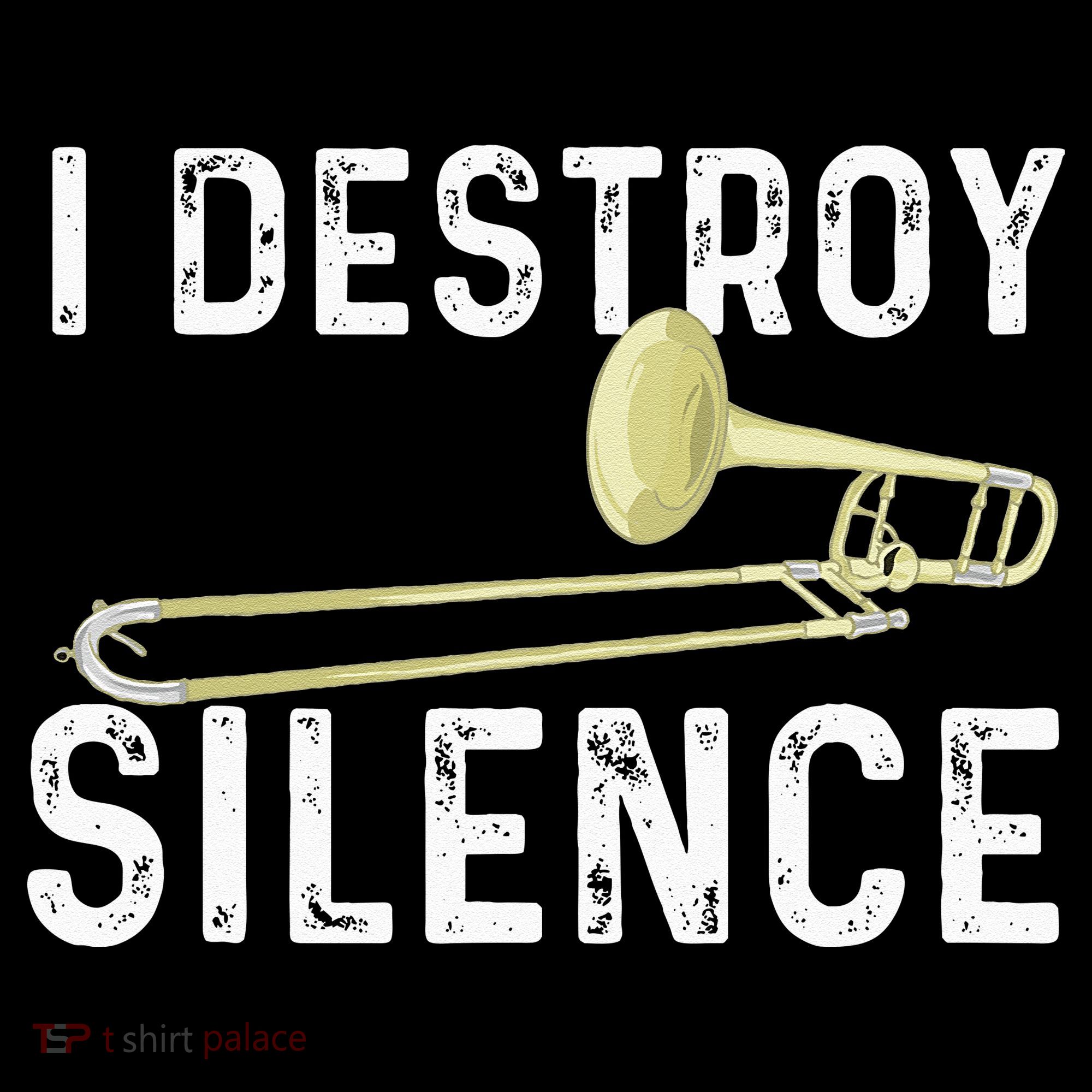 I Destroy Silence Trombonist Trombone Player Marching Band Women's Tank Top