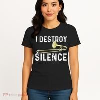 I Destroy Silence Trombonist Trombone Player Marching Band Women's T-Shirt thumb 4