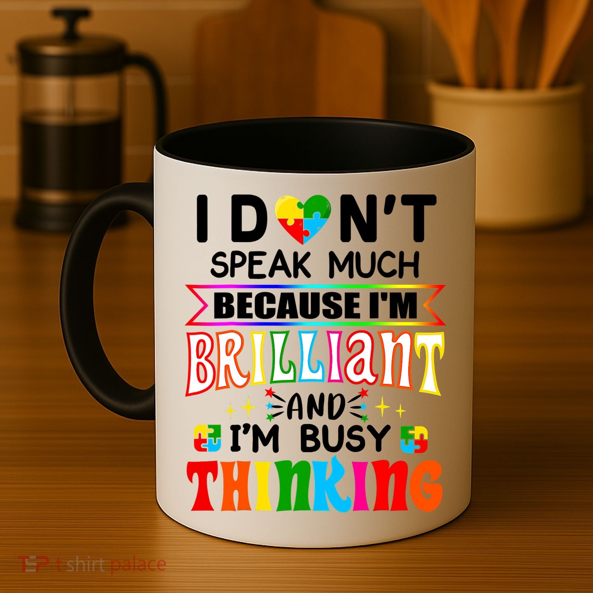 I Dont Speak Much Brilliant Autism Autistic Boys Girls Gift Coffee Mug