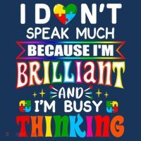 I Dont Speak Much Brilliant Autism Autistic Boys Girls Gift Hoodie thumb 7