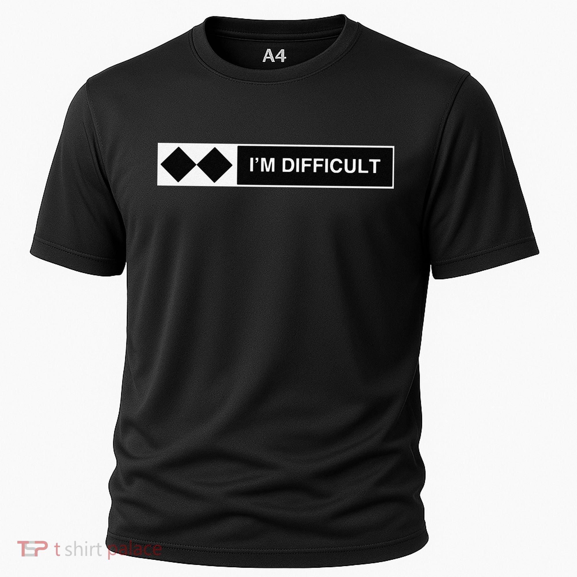 I'm Difficult Ski Snowboard Funny Snowboarding Winter Premium Cooling Performance Crew T-Shirt