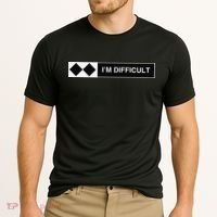 I'm Difficult Ski Snowboard Funny Snowboarding Winter Premium Cooling Performance Crew T-Shirt thumb 2