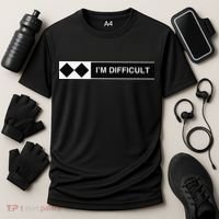 I'm Difficult Ski Snowboard Funny Snowboarding Winter Premium Cooling Performance Crew T-Shirt thumb 3