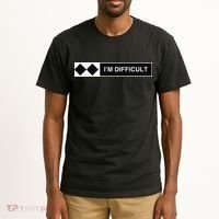 I'm Difficult Ski Snowboard Funny Snowboarding Winter Premium Tall T-Shirt thumb 2