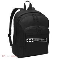 I'm Difficult Ski Snowboard Funny Snowboarding Winter Premium Port Authority Basic Backpack thumb 0