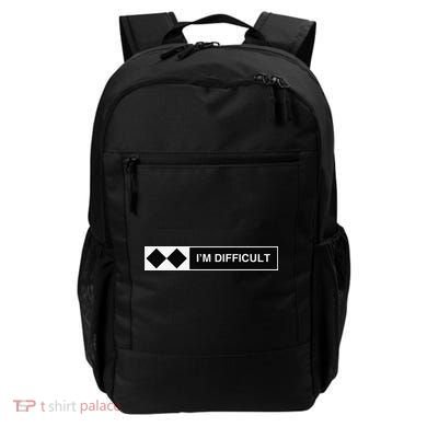 I'm Difficult Ski Snowboard Funny Snowboarding Winter Premium Backpack