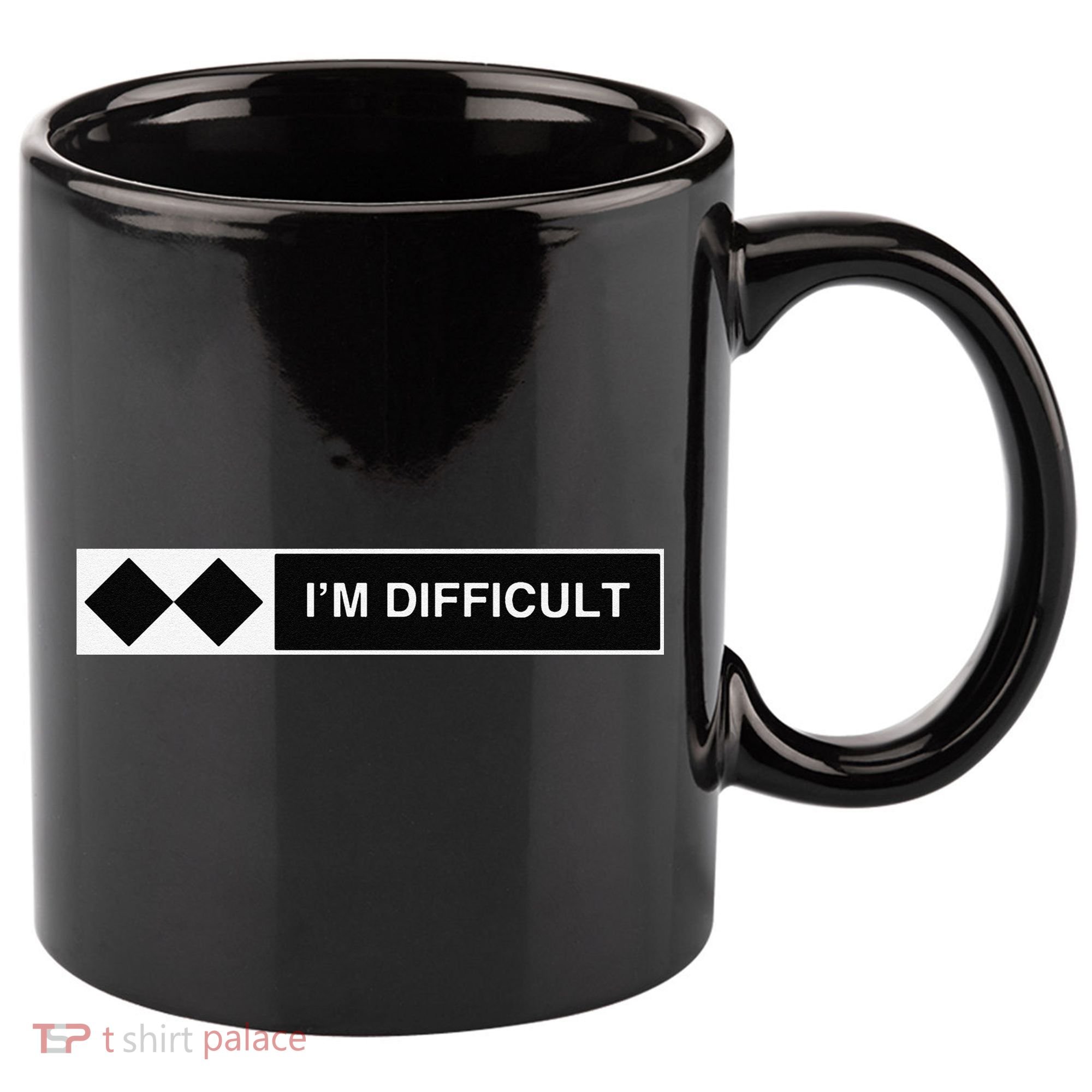 I'm Difficult Ski Snowboard Funny Snowboarding Winter Premium 11oz C Handle Ceramic Mug