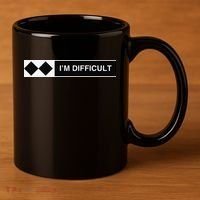 I'm Difficult Ski Snowboard Funny Snowboarding Winter Premium 11oz C Handle Ceramic Mug thumb 3
