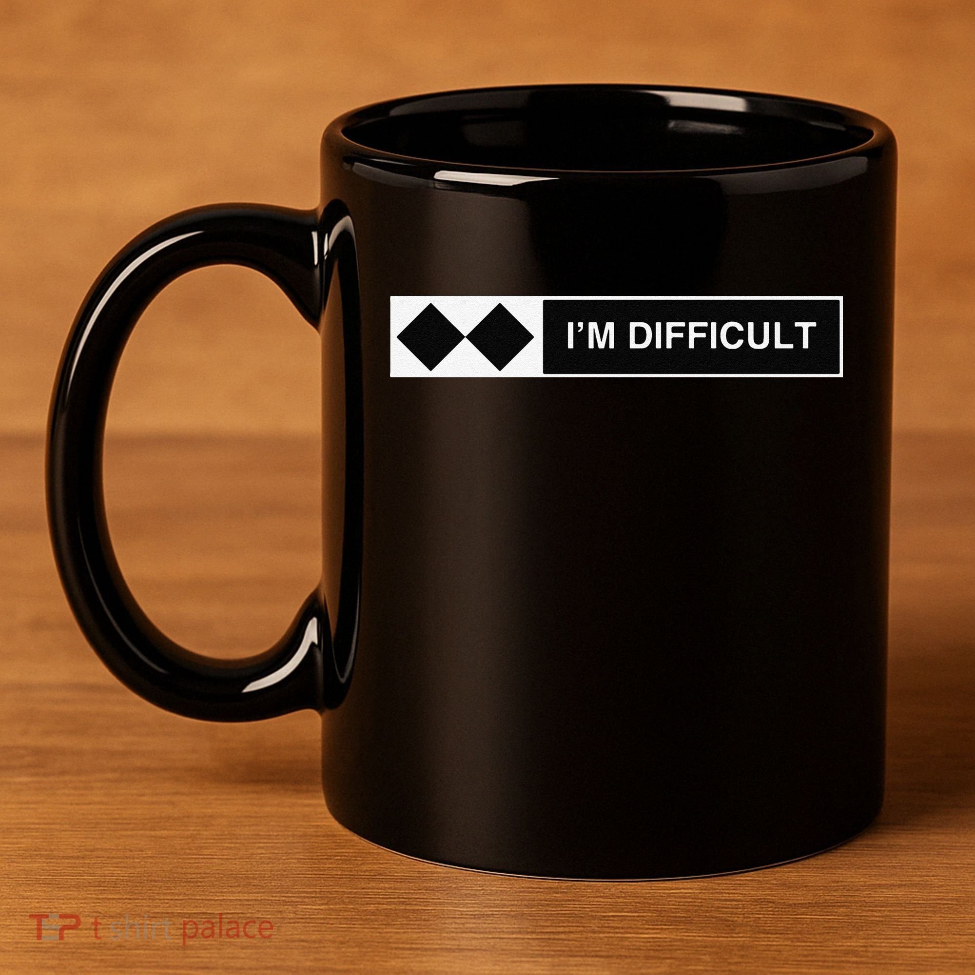 I'm Difficult Ski Snowboard Funny Snowboarding Winter Premium 11oz C Handle Ceramic Mug