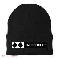 I'm Difficult Ski Snowboard Funny Snowboarding Winter Premium Beanie thumb 0