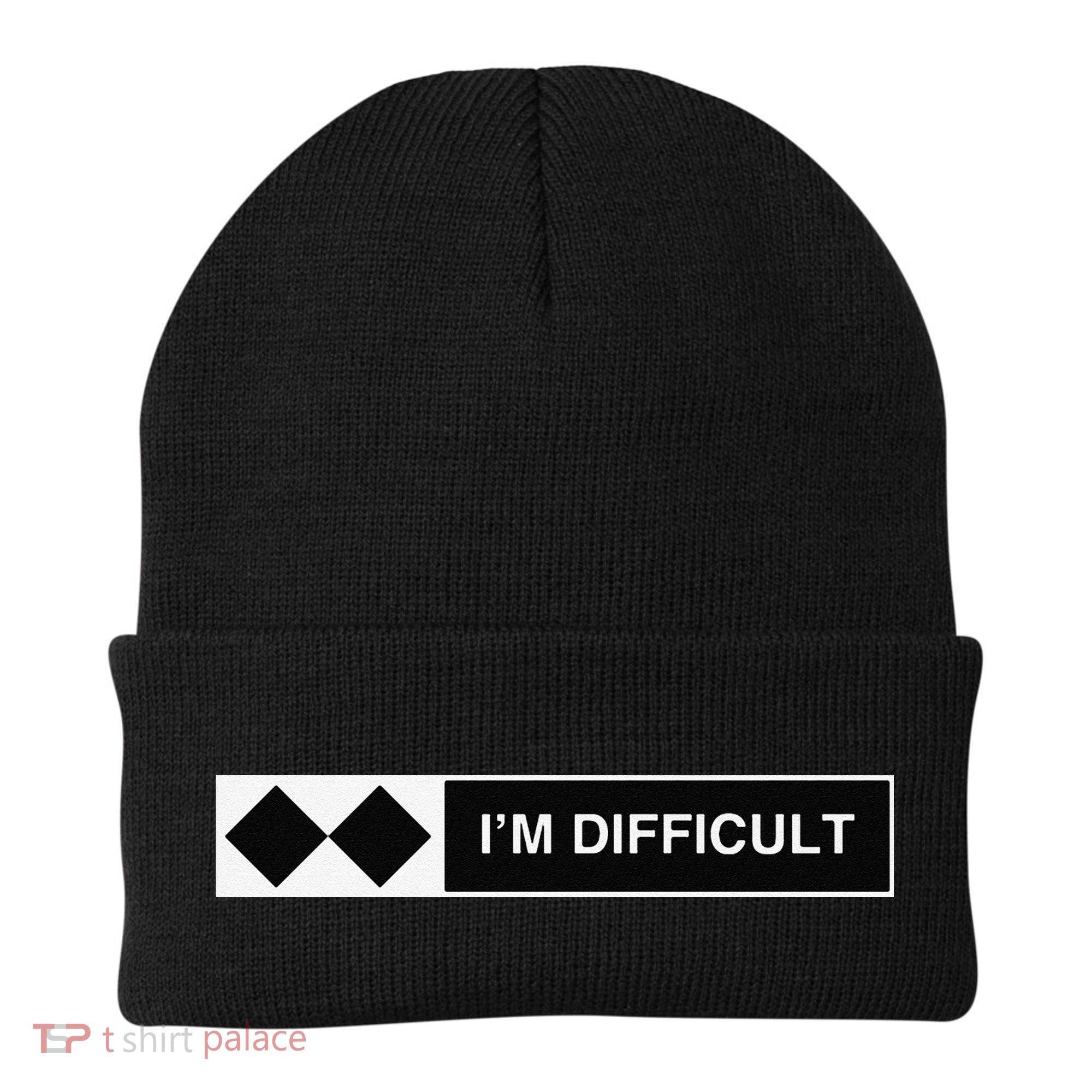 I'm Difficult Ski Snowboard Funny Snowboarding Winter Premium Beanie