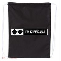 I'm Difficult Ski Snowboard Funny Snowboarding Winter Premium Drawstring Bag thumb 0