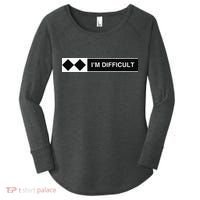 I'm Difficult Ski Snowboard Funny Snowboarding Winter Premium Women's Perfect Tri Tunic Long Sleeve Shirt thumb 0