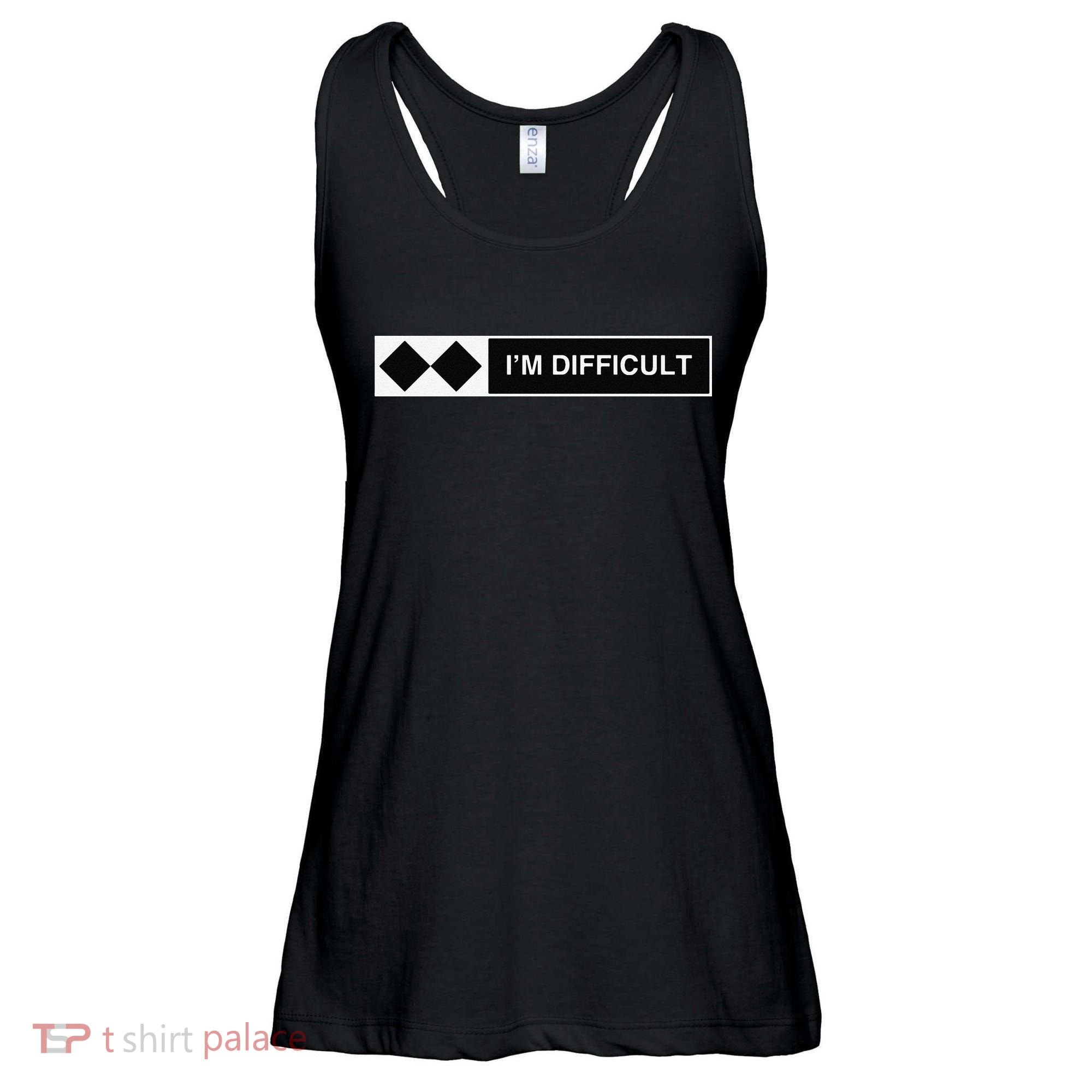I'm Difficult Ski Snowboard Funny Snowboarding Winter Premium Ladies Essential Flowy Tank