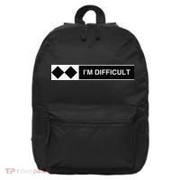 I'm Difficult Ski Snowboard Funny Snowboarding Winter Premium 16 in Basic Backpack thumb 0