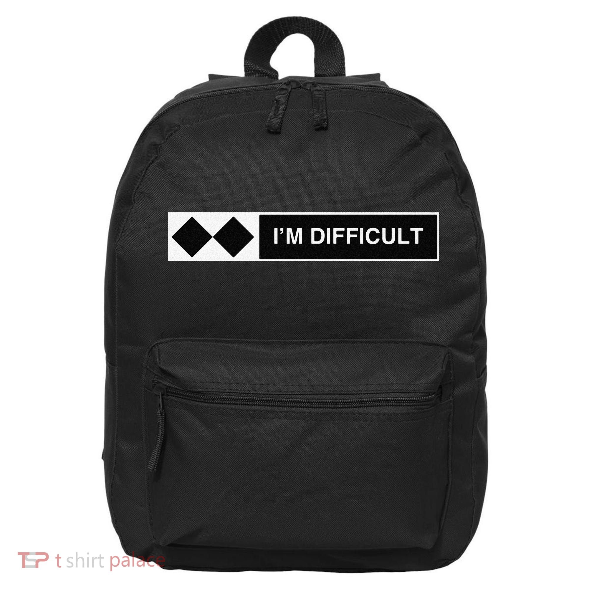 I'm Difficult Ski Snowboard Funny Snowboarding Winter Premium 16 in Basic Backpack