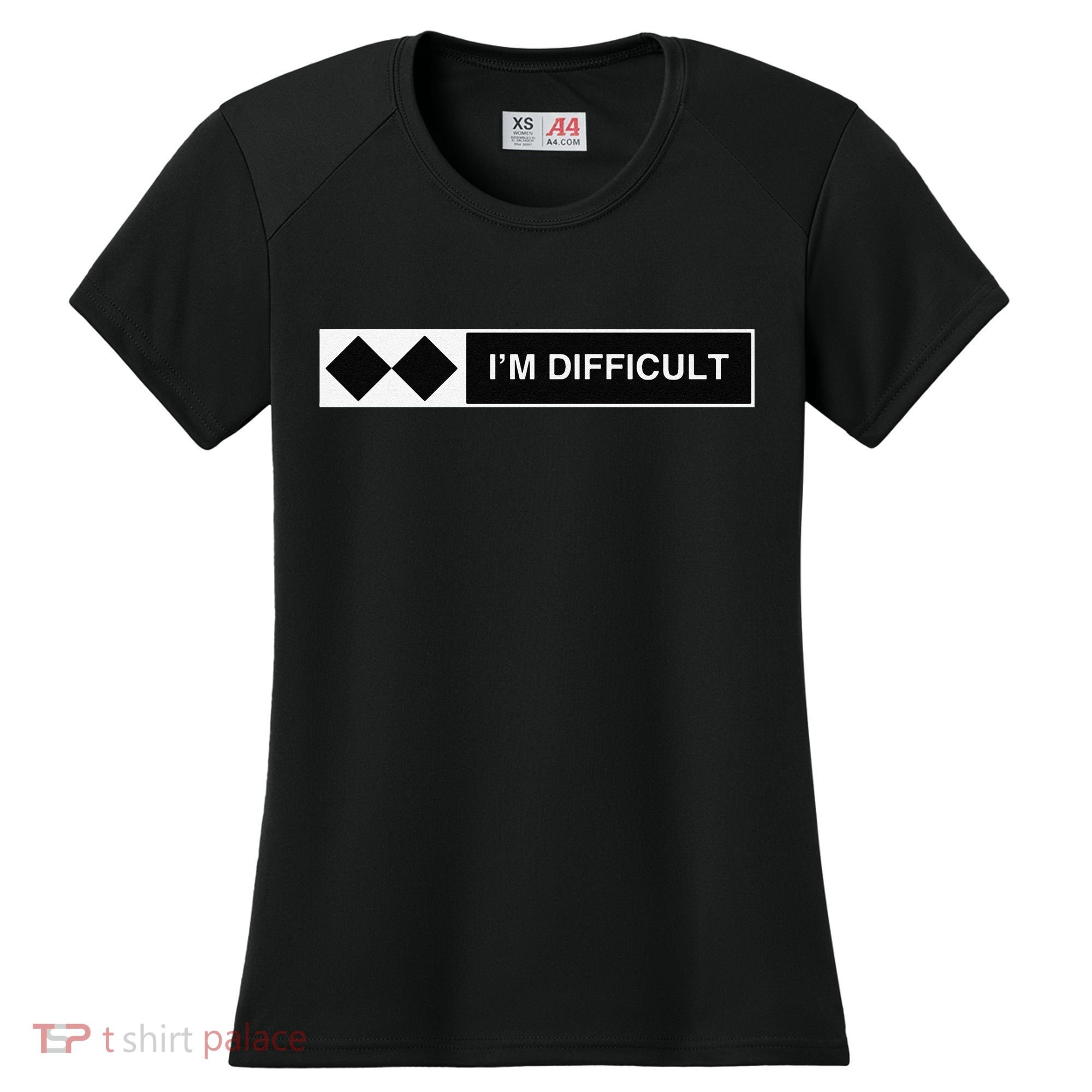 I'm Difficult Ski Snowboard Funny Snowboarding Winter Premium Women's Cooling Performance Crew T-Shirt