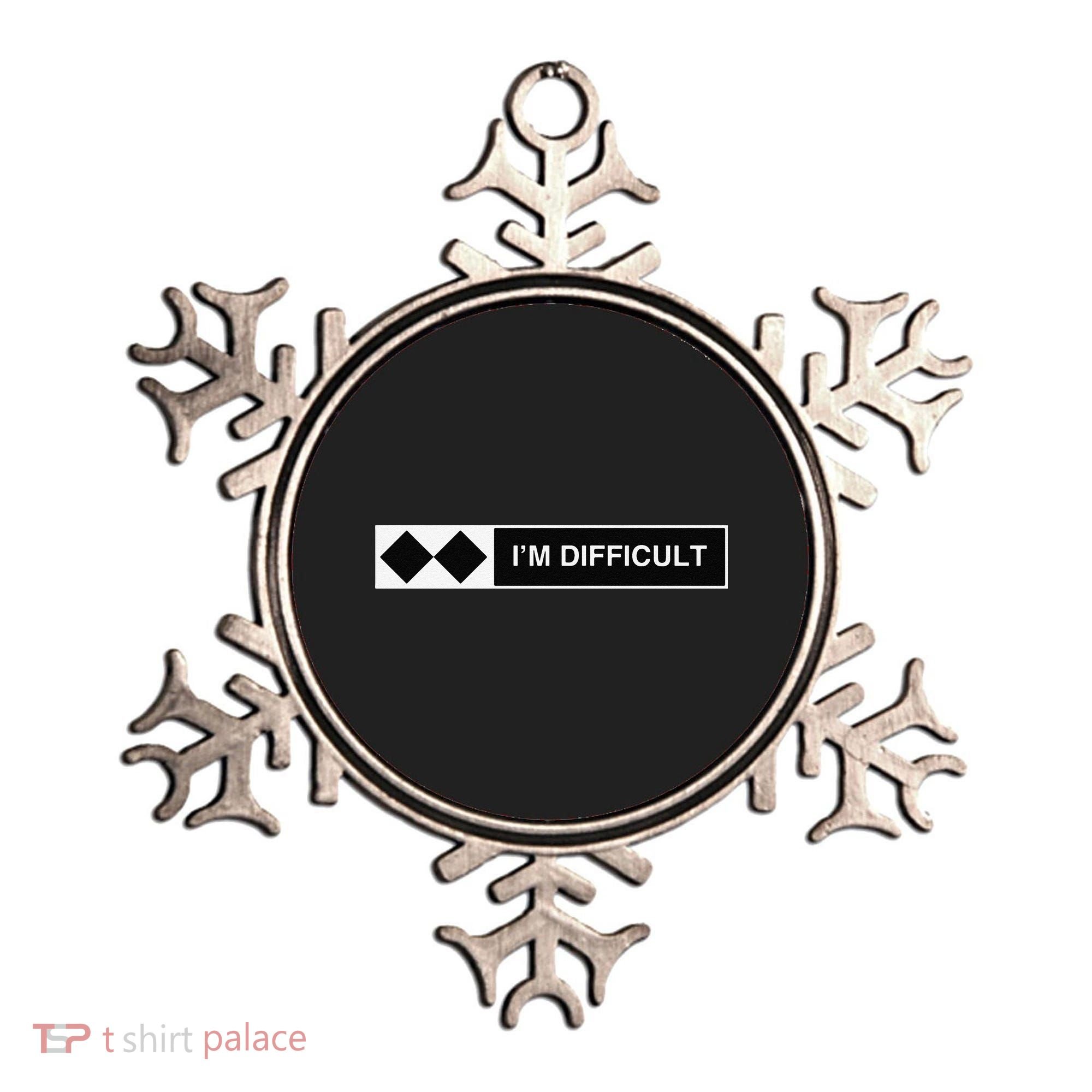 I'm Difficult Ski Snowboard Funny Snowboarding Winter Premium Ornament