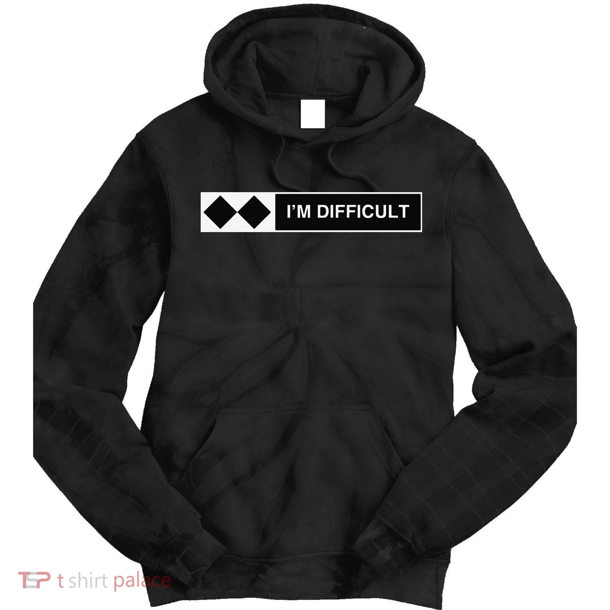 I'm Difficult Ski Snowboard Funny Snowboarding Winter Premium Tie Dye Hoodie