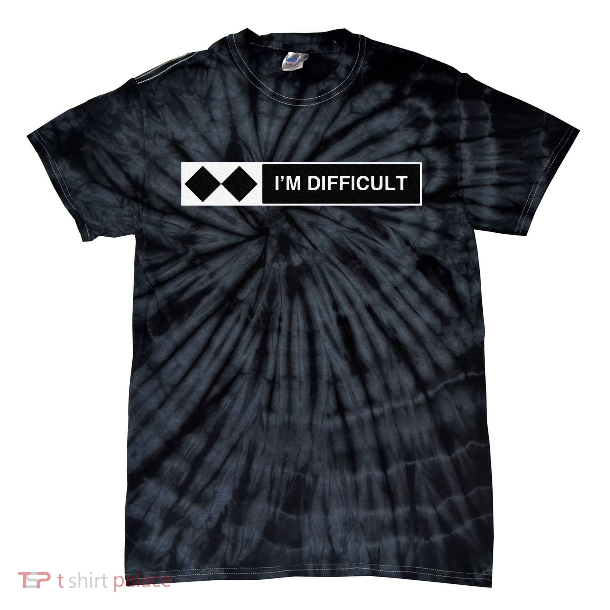 I'm Difficult Ski Snowboard Funny Snowboarding Winter Premium Tie-Dye T-Shirt