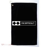 I'm Difficult Ski Snowboard Funny Snowboarding Winter Premium Golf Towel thumb 0