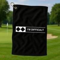 I'm Difficult Ski Snowboard Funny Snowboarding Winter Premium Golf Towel thumb 1